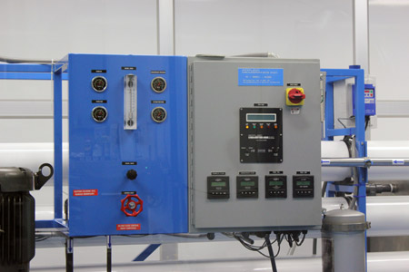 Reverse osmosis purification stage at the DrinkMore Water plant in Gaithersburg, Maryland