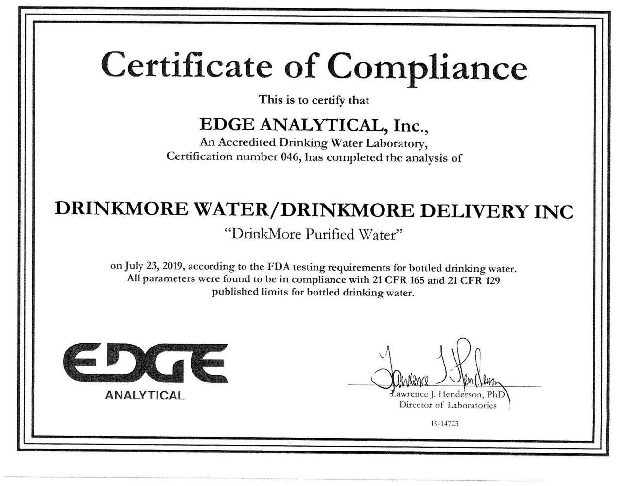 Water Purification Analysis Bottled Water Analysis