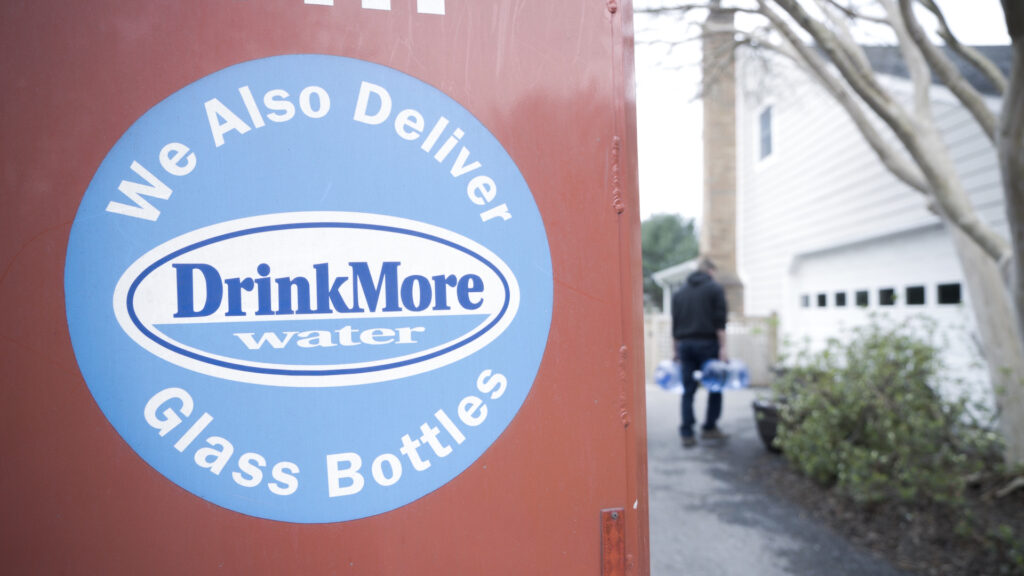 DrinkMore truck making home delivery