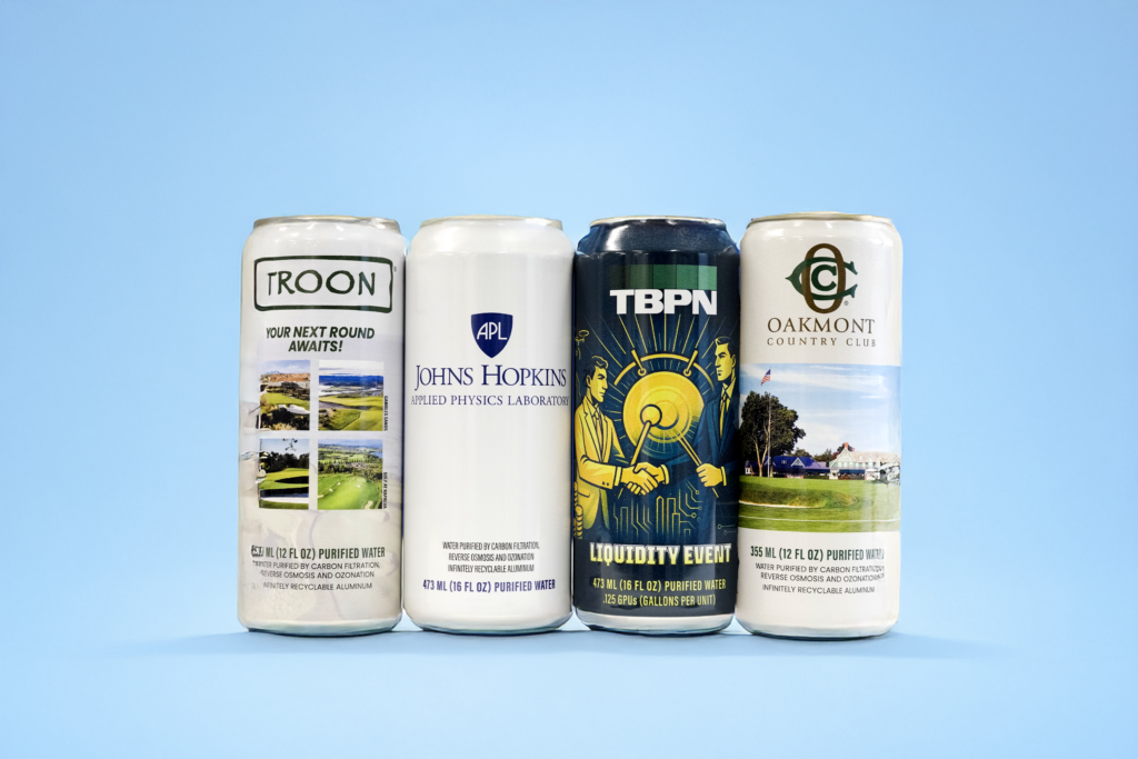 Custom aluminum canned water